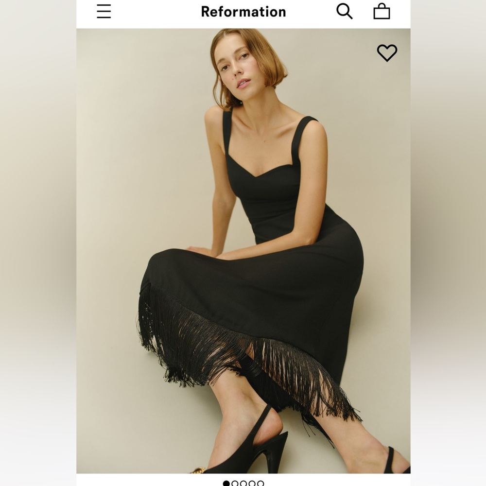 Reformation dress- black. Size 6